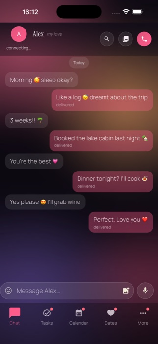 Private end-to-end encrypted chat
